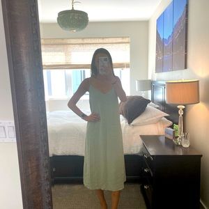 Mint green midi dress